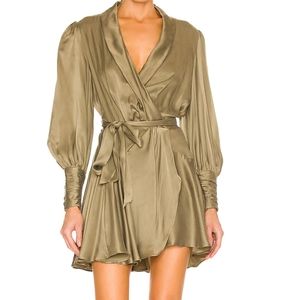Zimmerman Silk Wrap Mini Dress